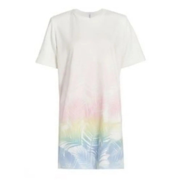 Le Superbe Unicorn Tshirt Dress Tropical Print Tie Dye Bohemian Revolve M - Picture 1 of 8